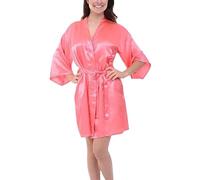 Robe de Kimono de Soie de Luxe - Robe Nuptiale en Satin féminine pour Les Demoiselles d'honneur de Mariage, Chemise de Nuit Respirante