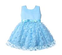 Robe De Mariage pour Fille-Enfant en Bas âGe Filles sans Manches NœUd Robe De SoiréE Robe De SoiréE Robe De MariéE pour Enfants VêTements Mode