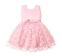 Robe De Mariage pour Fille-Enfant en Bas âGe Filles sans Manches NœUd Robe De SoiréE Robe De SoiréE Robe De MariéE pour Enfants VêTements Mode