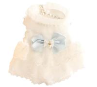 Robe de mariée blanche pour chien, chat, petit papillon, accessoires d'été doux pour filles, accessoires Yorkshire (taille XS, blanc)