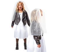 Robe De Mariée De Chucky Tiffany Filles Halloween Officielle Costume Fantaisie