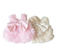 Robe de mariée d'été pour chien ou chat - Yorkshire de Poméranie - Bichon maltais, caniche, schnauzer - Jupe de costume pour petit chien - Taille XXL - Rose