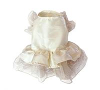 Robe de mariée pour chiens de petite et grande taille avec jupe douce - Vêtement uniforme de printemps - Accessoires photo - Robe pour chats - Polyester