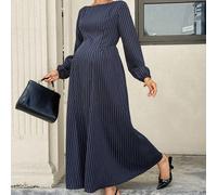 Robe de maternité à rayures, décontractée, business décontracté, pour fête, voyage, élégante, pour invitée de mariage, luxe, soirée, sortie, automne, bleu marine, automne L,M,S,XL,XS,XXL,XXS,XXXL,XXXX
