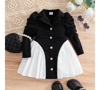 Robe de mode pour bébé fille nouveau-né, design mignon avec manches gigot, col simple, ourlet plissé. Robe de mode, tissu doux qui prend soin de la peau du bébé, premier choix pour les mères qui font 