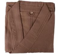 Robe De Moine Bouddhiste Manteau Moines Vêtements Section Mince Moine Costume Zen Méditation Kungfu Shaolin, Brown, XXL