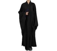 Robe de Moine, Costume du Temple Shaolin, Robe Bouddhiste Zen, de méditation(Black,38)