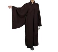 Robe de Moine, Costume du Temple Shaolin, Robe Bouddhiste Zen, de méditation(Brown,44)