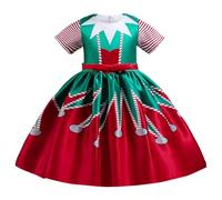 Robe De Noel Bebe,Robe de Concours de beauté pour Filles Costume de fête de Danse et Robe de Princesse pour Enfants (Dark Green, 3-4 Years)