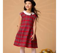 Robe de noël carreaux tartan edimbourgh rouge vert 7/8A