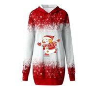 Robe De Noel Femme Chic Pull De NoëL Famille Ugly Christmas Sweater, Manches Longues Pulls De NoëL avec DrôLe De Tenue ImpriméE NoëL Pullover Robes Longueur du Genou Confortable Casual