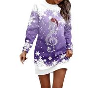 Robe De Noel Femme Hiver Chic Et Elegant Manches Longues Velours Déguisement Cocktail Grande Taille Costume Fete Longue Deguisement Mere Tenue Vintage Pull Sexy Adulte Empire Soiree des Années 20,XL