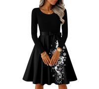 Robe De Noel Femme Jupe Rouge Fête Grande De Noël an Robe Nouvel Noel Longue Pull Chic Soirée L'An Hiver Sexy Tenue Robes Reveillon Blanche Verte Fete Elegant Dorée Femme Pere