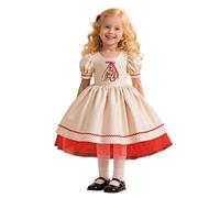 Robe de Noel Fille 3 Ans - Robe de Concours de Noël À Manches Courtes pour (Beige 12-18 Months)