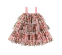 Robe de Noel Fille 6 Ans - Robe de Soirée Dansante sans Manches pour Petite Tenue de Fête de Noël (4-5 Years)