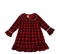 Robe de Noël Fille Ado - Robes de Noël pour Enfants en Bas Âge Robe de Dessin Animé À Manches Longues Rayée T-Shirt Décontracté Jupe (Red 10-11 Years)