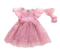 Robe de NoëL Fille Robe d'été pour Fille 2024 Nouvelle Jupe pour Enfants Super Fairy Bao Peng Dress de Princesse d'été(Red,8-9 Ans)