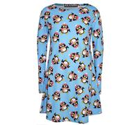 Robe De Noël Pour Filles Enfants Pingouin Mode Robes Avec Un Badge Gratuit 3-13