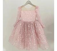 Robe de Nouvel An pour fille, manches longues, scintillante, avec paillettes, magnifique robe de princesse pour bébé, idéale pour un anniversaire B
