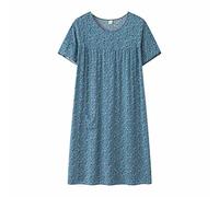 Robe de nuit d'été en coton à manches courtes pour femmes du milieu - Nouvelle coupe ample pour la maison - Vêtements de nuit pour personnes âgées - Robe grande taille pour femmes A chemises K708