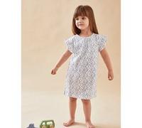 Robe de nuit fleurie en jersey, écru/bleu 3Y