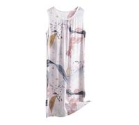 Robe De Nuit Longue Manche Courte Nuisette Transparente Voile - Robe De Nuit Longue Coton Tenue D'Intérieur Tenue Détente - Tiède - Vêtements Nuit Résistant À L'Usure