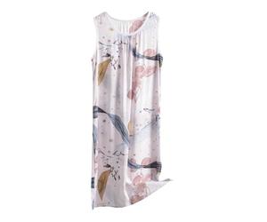 Robe De Nuit Longue Manche Courte Nuisette Transparente Voile - Robe De Nuit Longue Coton Tenue D'Intérieur Tenue Détente - Tiède - Vêtements Nuit Résistant À L'Usure