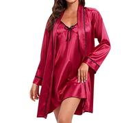 Robe De Nuit Pyjama Femme Ete Nuisette Ensemble Pyjama Débardeur Peignoir Satin Femme Dentelle Robe Eponge Vetement Ensemble Chemise À Manches Chic Imprimé Floral Vente Flash Du Jour Et Soldes