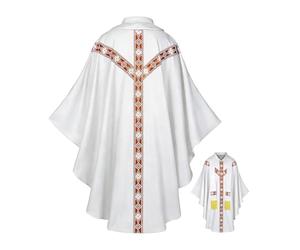 Robe de Pasteur pour Hommes Tenue De Prêtre Pour Église Avec Chasuble