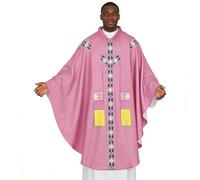 Robe de Pasteur pour Hommes - Tenue De Prêtre Pour Église Avec Chasuble,Robe et Vêtements de Messe pour Père Religieux - Pour Hommes Cosplayer Masquerades Carnavals Scène Séance Photo Mariage Fête De
