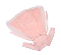 Robe de Performance Princesse en Dentelle Rose à Manches Longues avec Couleur Pure et Nœud Papillon, Idéale pour Toutes les Occasions