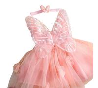 Robe De Photographie Mensuelle Pour Bébés Filles Couvre-chef Tenue Séance Photo Pour Nouveau-nés Y Compris Une Robe Papillon Élégante Et Un Bandeau Fête Prénatale