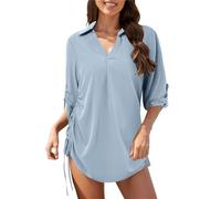 Robe de Plage avec Cordon de Serrage pour Femmes, Couvre-Bikini Ajustable à la Taille, Design léger et Confortable pour la Plage, Vacances d'été en France