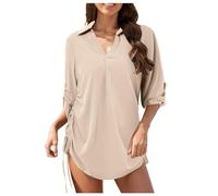 Robe de Plage avec Cordon de Serrage pour Femmes, Couvre-Bikini Ajustable à la Taille, Design léger et Confortable pour la Plage, Vacances d'été en France