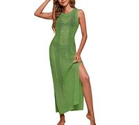 Robe de plage avec trous en maille - Robe maxi aérée pour femme - Robe d'été en crochet - Poncho de plage - Robe d'été longue - Robe d'été - Robe de plage transparente - Poncho au crochet - Caftan -