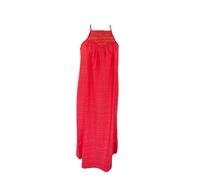 Superdry Lace Halter Beach Sleeveless Long Dress Orange M Femme