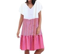 Robe de Plage Femme Coton et Lin Bohème Sexy Pas Cher Sport Elegante Été Cool Officier Vintage Soirée L'été Casual Habillée Blanche