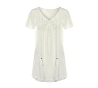 Robe de Plage Femme Dentelle Bohème Col en V Couleur Unie Cache Maillots et Sarongs Femme Taille Grande Contrôle du Ventre Cache Maillot de Bain Bikini Cover Up Beachwear Plage Été 2025