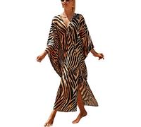 Robe de Plage Femme Longue Bikini Cover-Up Robe Hôtesse Grande Taille Boheme Robe Maxi Fleur Kimono Vacance Plage A05