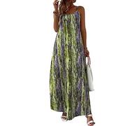Robe de Plage Femme Longue Chic Ete Grande Taille Robe Été Femme Robe D'Été Évasée Ample Elegante Droite Col V Boheme Fleurie Casual Fluide Décontractée Bohème pour Femme Robes Longues Femmes Été