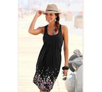 Robe de plage robe d'été imprimée sans manches - Beachtime - noir NOIR 42