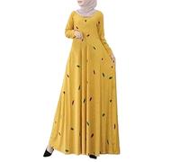 Robe De Priere Femme Musulmane en Coton Grande Taille Robes Ensembles À Manches Longues Uni-Couleur Robe Musulmanes pour Femmes Ensemble avec Hijab Islamique Dubai Robes De Prières pour Le Ramadan