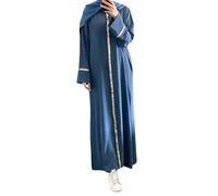 Robe de Prière Femme Musulmane Solide Arabe Kaftan Abaya Robe Musulmane Femmes Casual Tenue de Priere Islamique