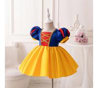 Robe de princesse à manches bouffantes pour bébé fille, robe de princesse jaune, robe de cérémonie pour anniversaire, mariage, fête, tenue de soirée élégante, Moyen-Orient, Europe 6-9M,9-12M,12-18M,18