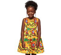 Robe de princesse africaine Dashiki Style traditionnel sans manches Col rond Ankara