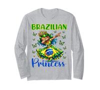 Robe de Princesse brésilienne Dab Girl Drapeau Heritage Girls Kids Manche Longue