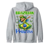 Robe de Princesse brésilienne Dab Girl Drapeau Heritage Girls Kids Sweat à Capuche