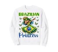 Robe de Princesse brésilienne Dab Girl Drapeau Heritage Girls Kids Sweatshirt
