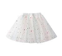 Robe de princesse d'été pour petite fille comme tenue décontractée tendance avec jupe tutu en maille, Blanc., 2-3 ans