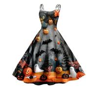 Robe De Princesse Elegant Robe De Bal A-Line Costume Medieval Robe Médiévale Pour Halloween Fête Cosplay Clubbing Déguisement Femme Halloween Costume De Viking Femme Araignée Médiévale Gris Foncé XL